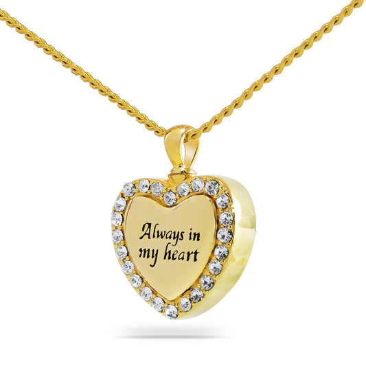 Always in My Heart Fancy Steel Gold Keepsake
